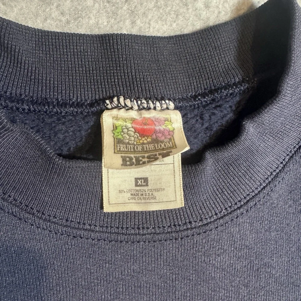 Vintage Cleveland Indians Sweatshirt Navy XL American League Champions 1997  90s